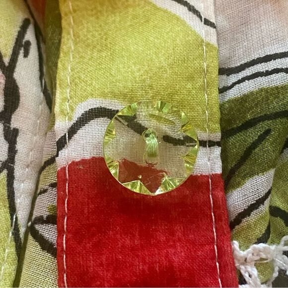 Sea Suns Vintage Semi-Sheer Floral Button Down Shirt Size Small - Picture 5 of 12